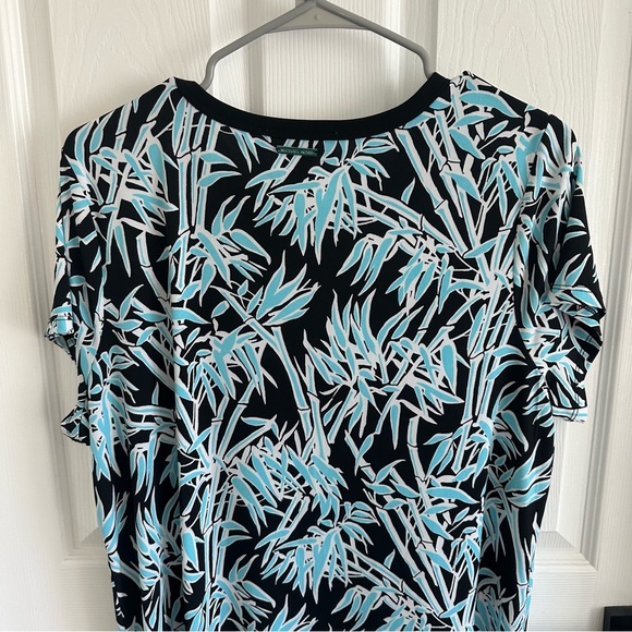 Michael Kors Blue and Black Puff Sleeve Maxi Dress.NWOT - Picture 7 of 7